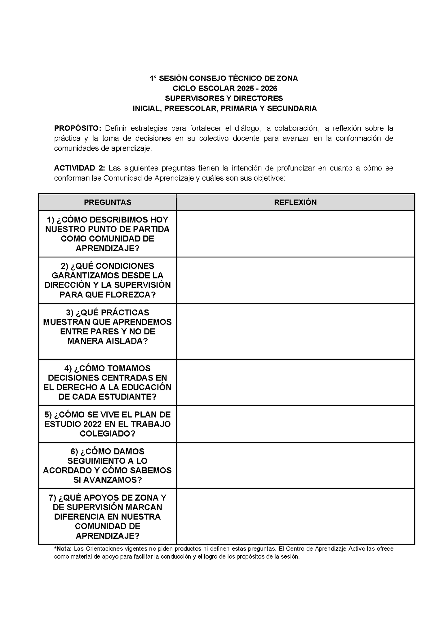 Formatos de Producto CTE Sesión 1 Directores (Editables en Word)