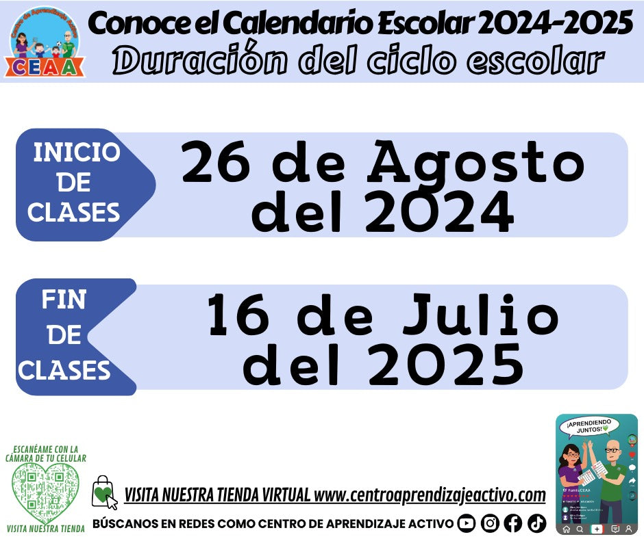 Calendarios del Ciclo Escolar