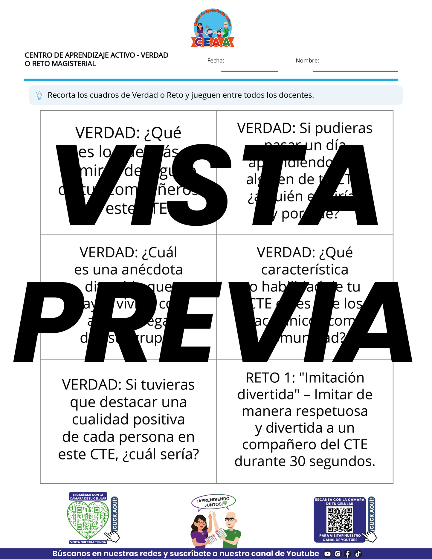 Juegos para Imprimir CTE Tema 1
