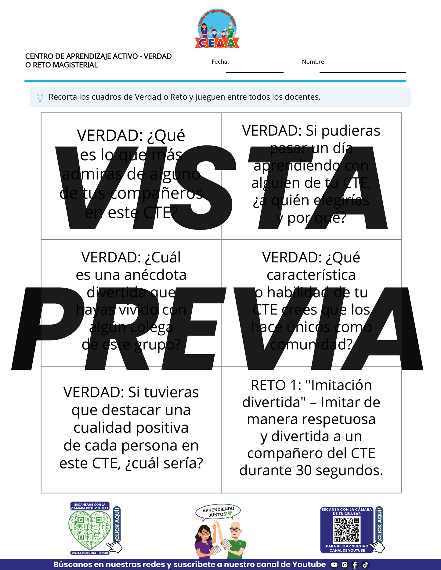 Juegos para Imprimir CTE Tema 3