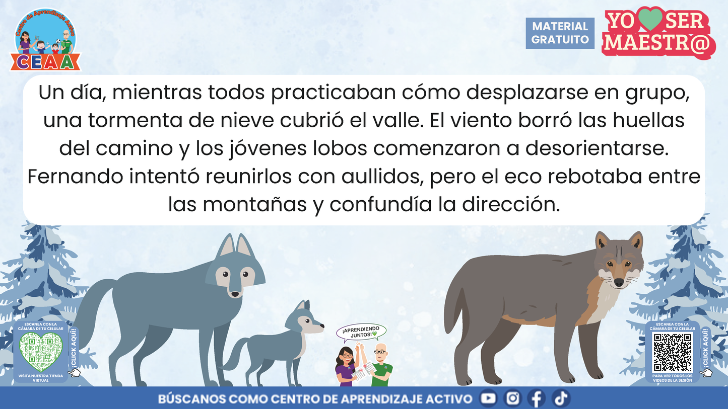 Historias para Maestros - LA MANADA DE LOBOS Y LA TORMENTA DE NIEVE en PDF