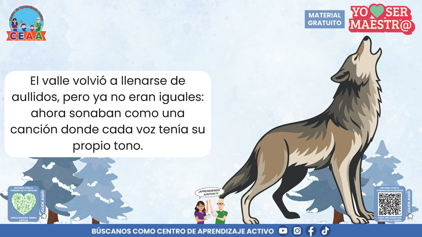 Historias para Maestros - LA MANADA DE LOBOS Y LA TORMENTA DE NIEVE en PDF