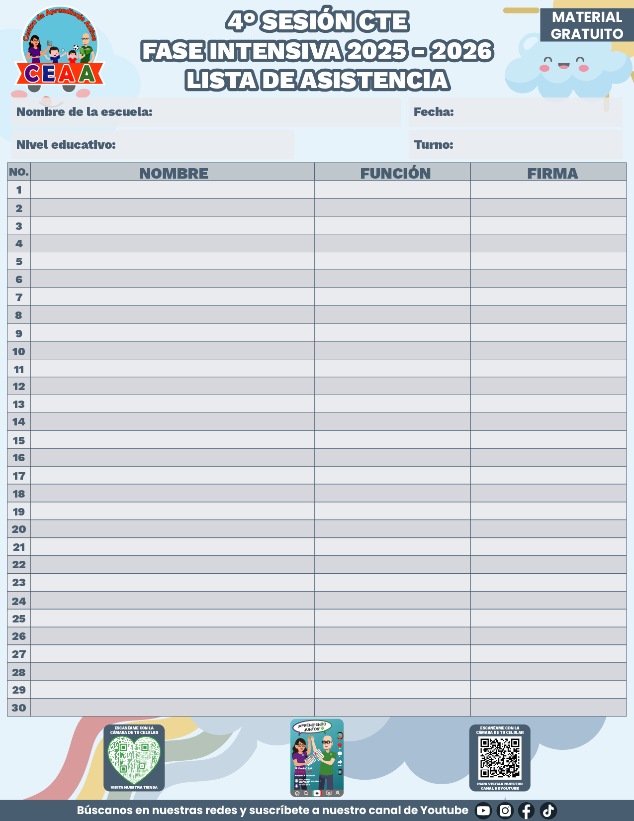Lista de Asistencia CTE Sesión 4