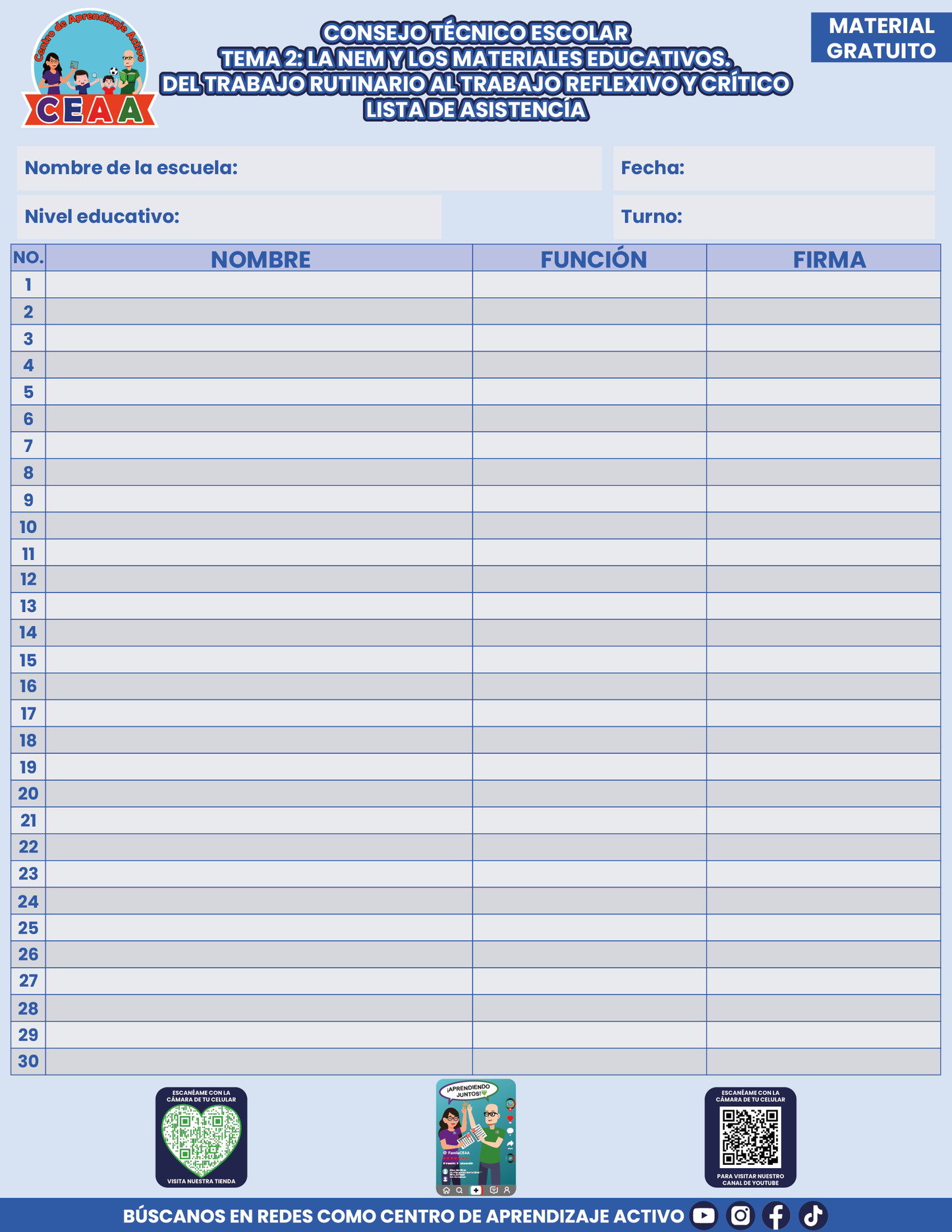 Lista de Asistencia CTE Tema 2