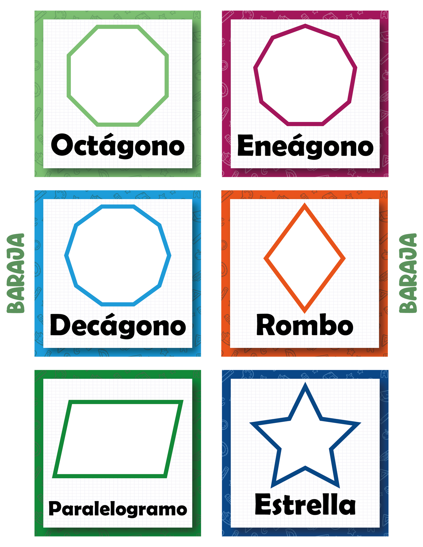 Lotería de Figuras Geométricas