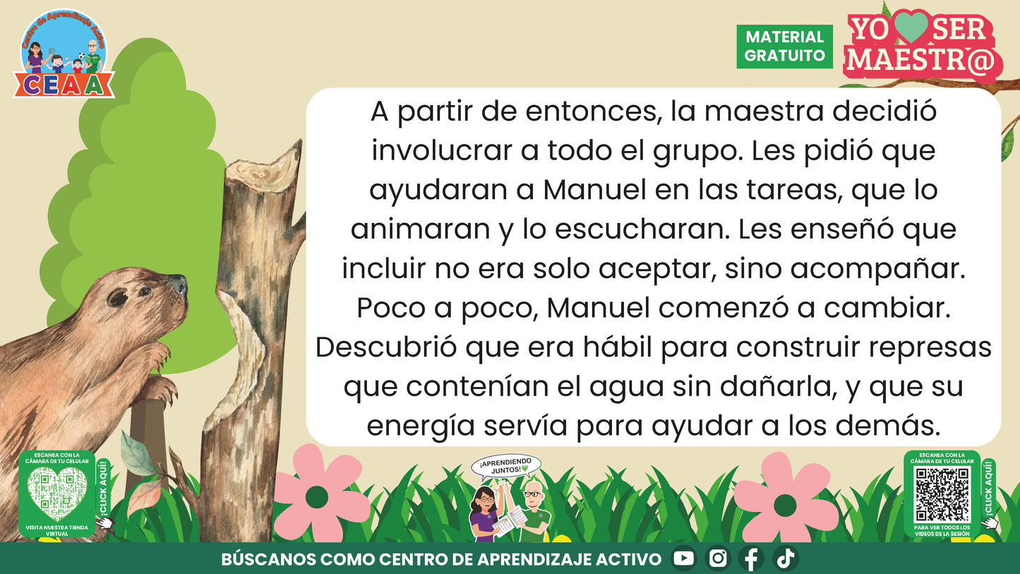 Historias para Maestros - MANUEL, EL PEQUEÑO CASTOR PROBLEMA en PDF