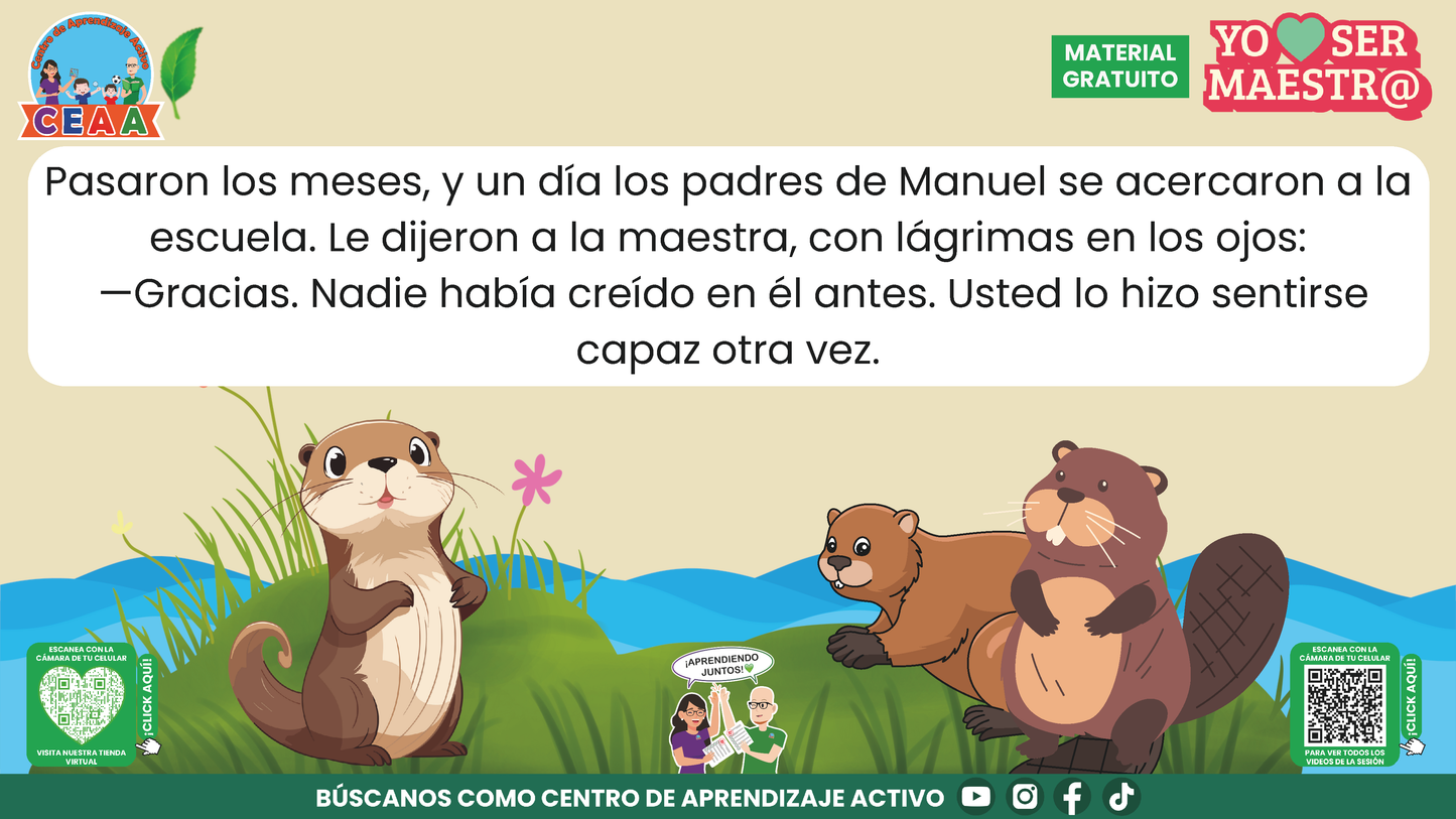 Historias para Maestros - MANUEL, EL PEQUEÑO CASTOR PROBLEMA en PDF