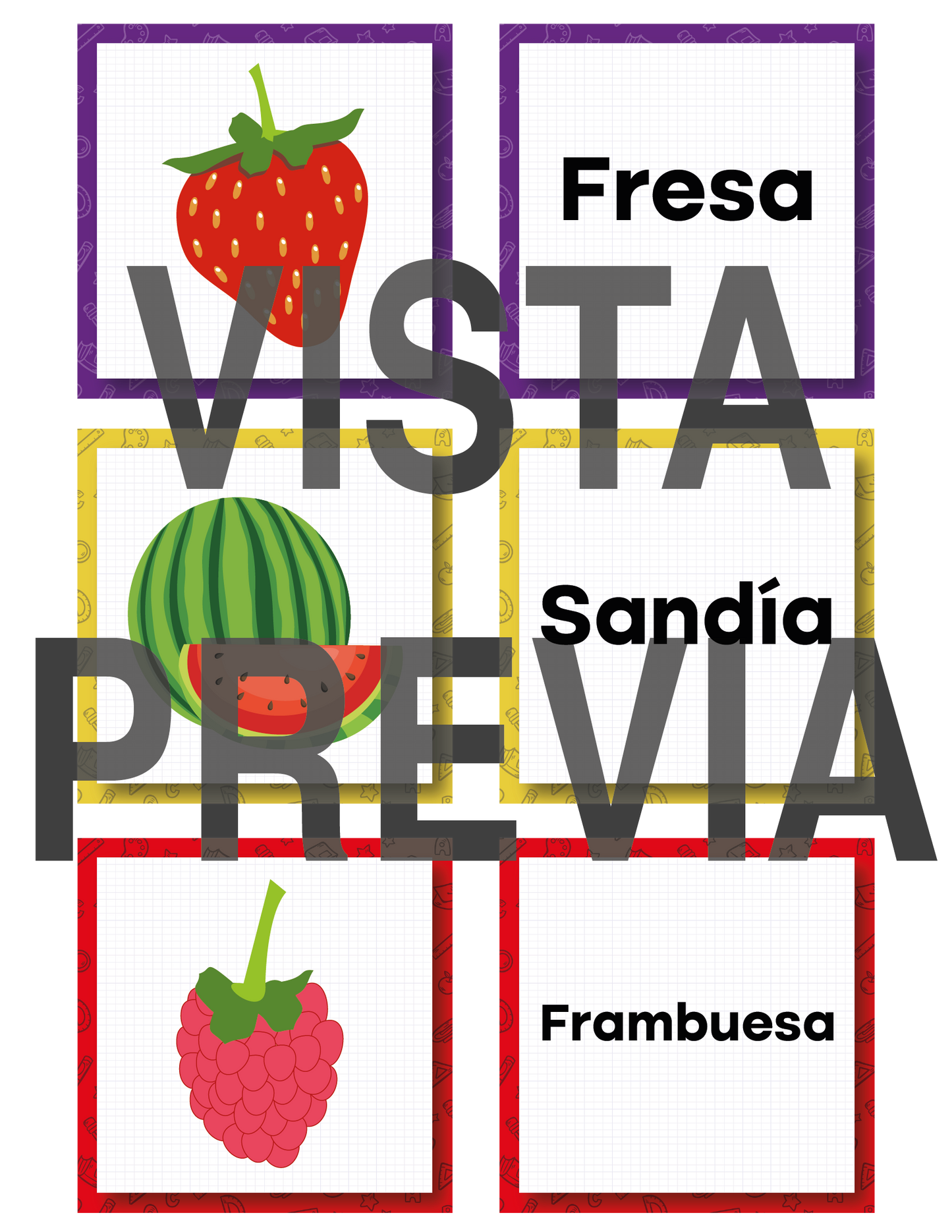Memorama Frutal