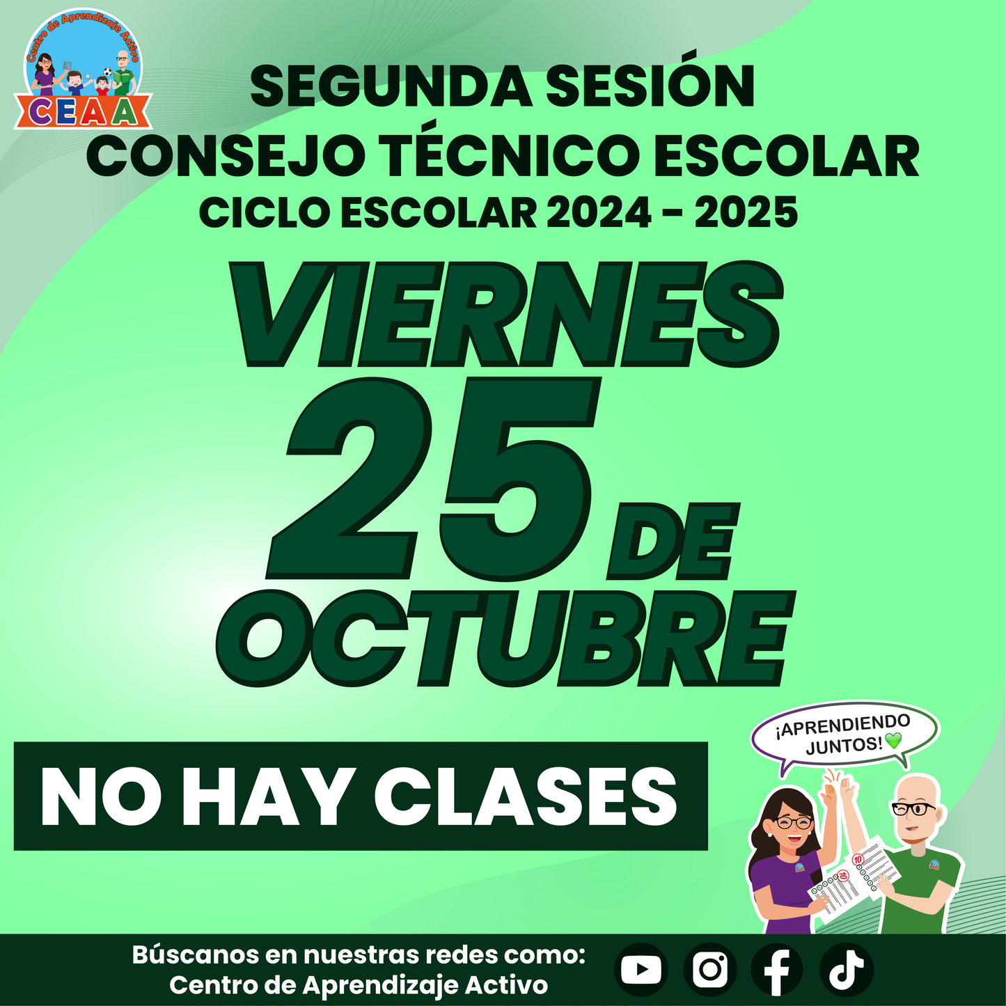 Aviso No Hay Clases Sesión 2 CTE