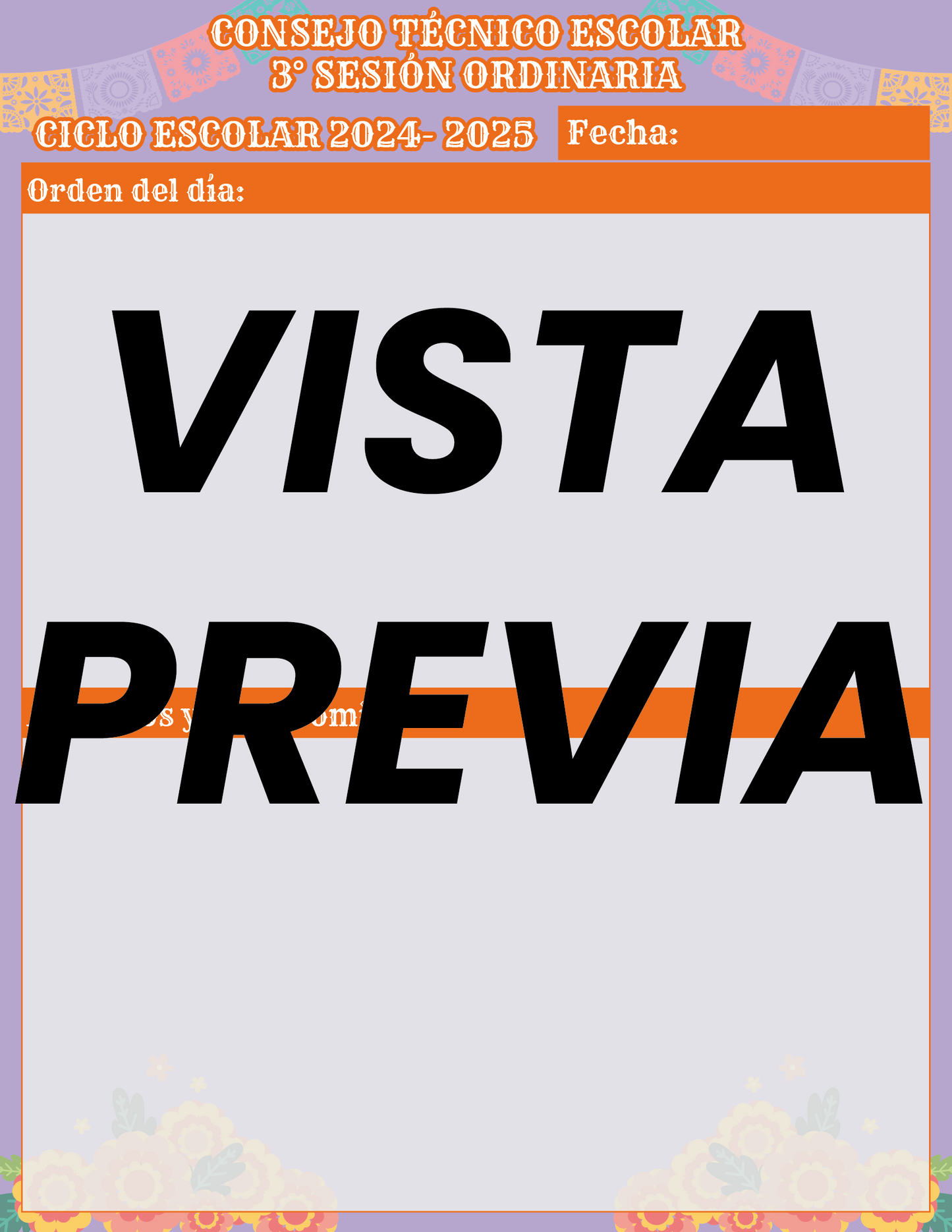 Paquete Organización CTE Sesión 3 Noviembre 2024