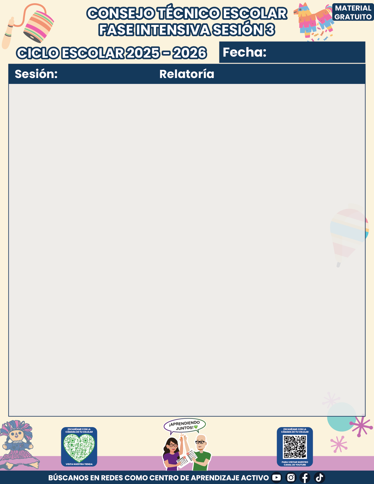 Organización CTE Fase Intensiva Sesión 3