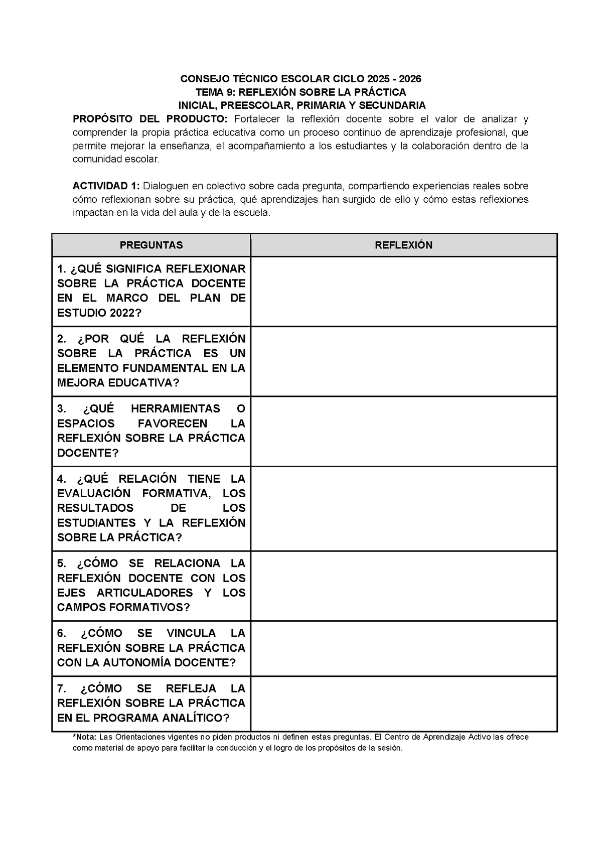 Productos contestados Tema 9: Reflexión sobre la práctica en Word (⭐ Material recuperado 25/26)