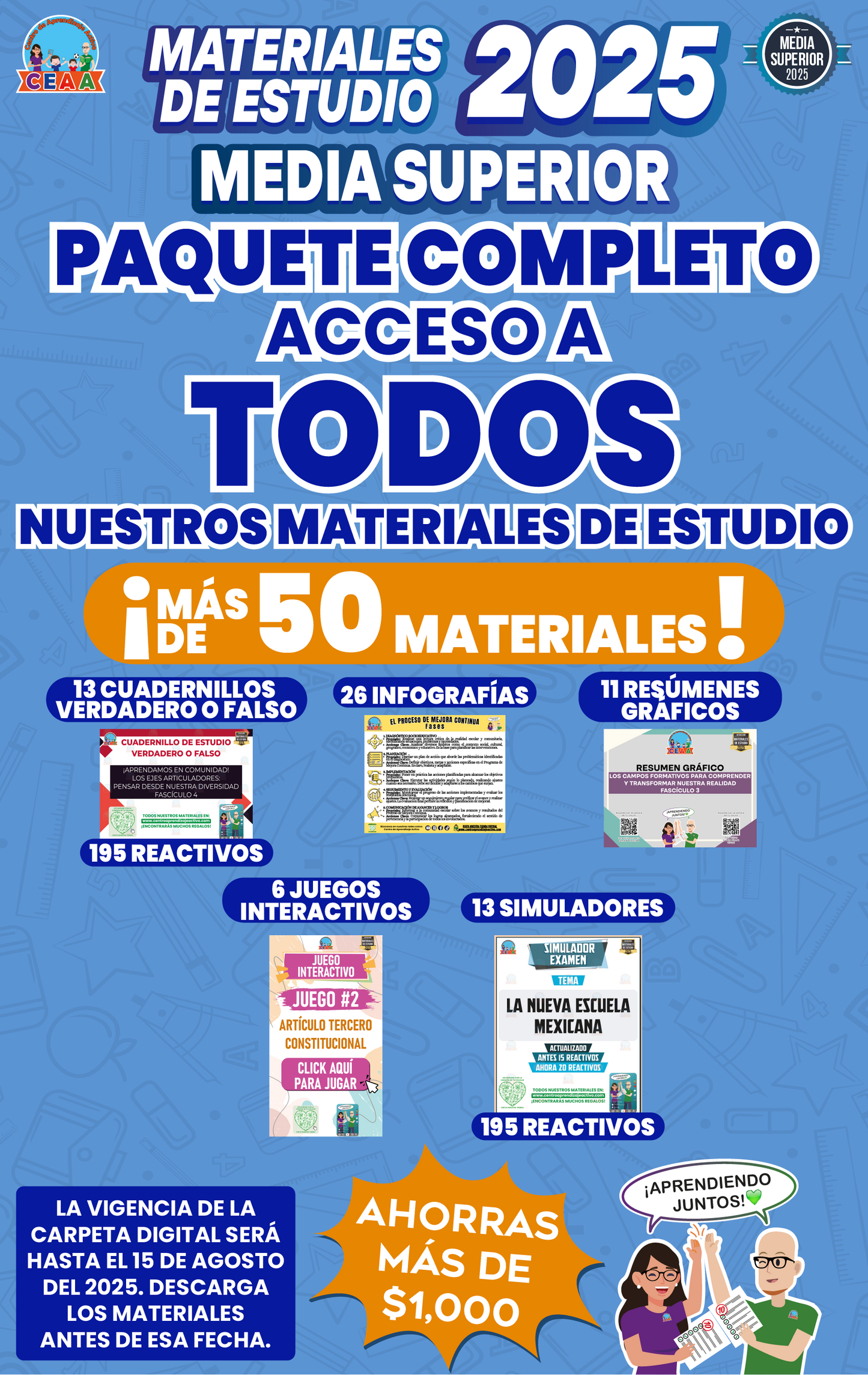 Paquete Completo Materiales 2025 Media Superior