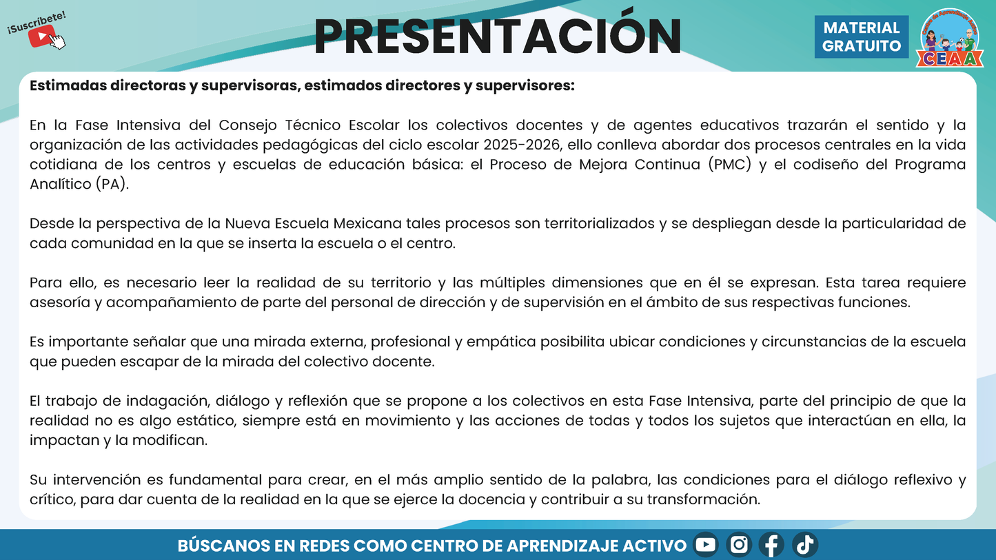 Presentación CTE Fase Intensiva Directivos y Supervisores (Editable en PowerPoint)