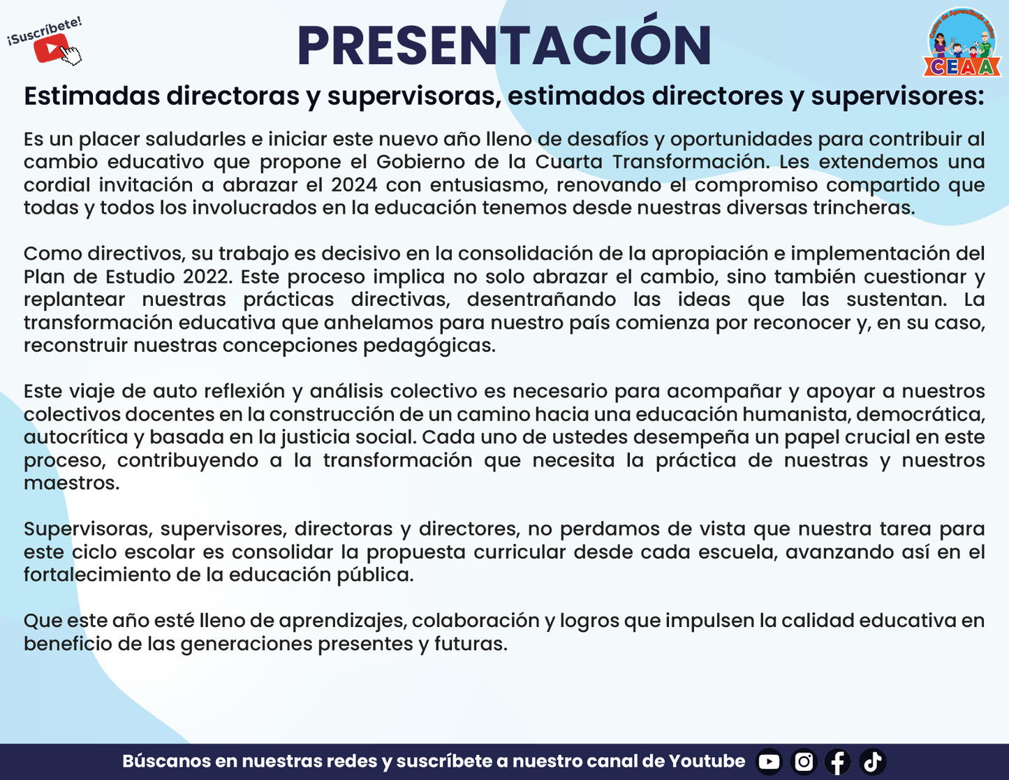 PRESENTACIÓN CUARTA SESIÓN CONSEJO TÉCNICO ESCOLAR PARA DIRECTIVOS