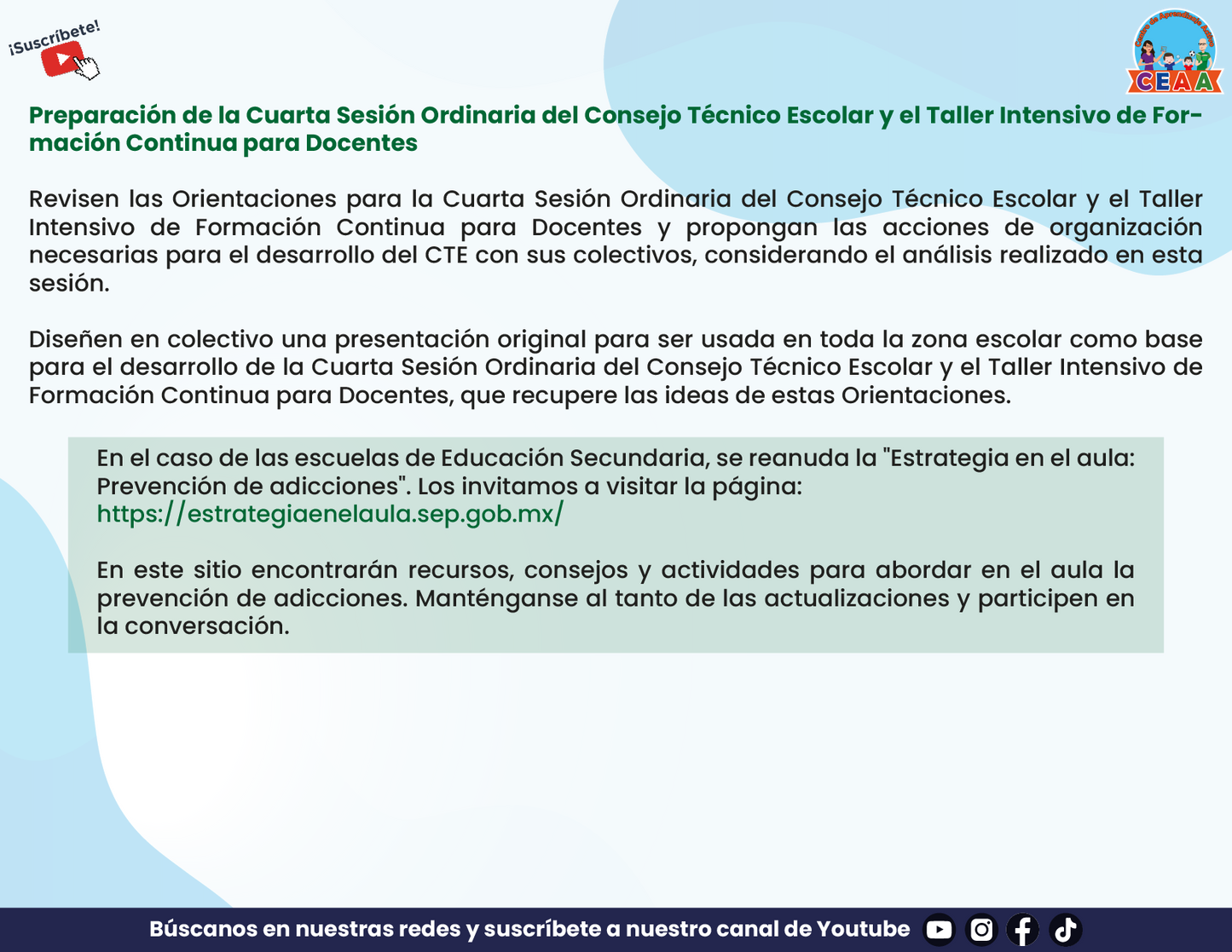 PRESENTACIÓN CUARTA SESIÓN CONSEJO TÉCNICO ESCOLAR PARA DIRECTIVOS