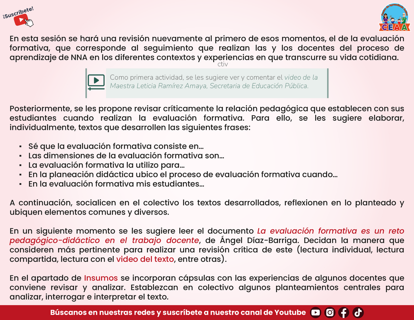 PRESENTACIÓN QUINTA SESIÓN CONSEJO TÉCNICO ESCOLAR PARA DOCENTES