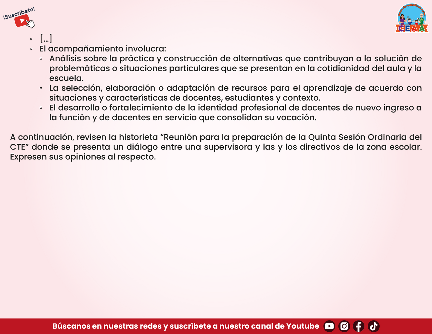PRESENTACIÓN QUINTA SESIÓN CONSEJO TÉCNICO ESCOLAR PARA DIRECTIVOS