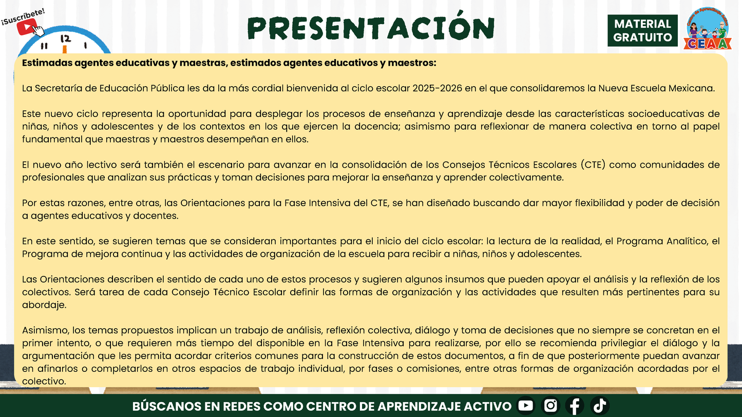 Presentación CTE Fase Intensiva Tema 2 (Editable en PowerPoint)