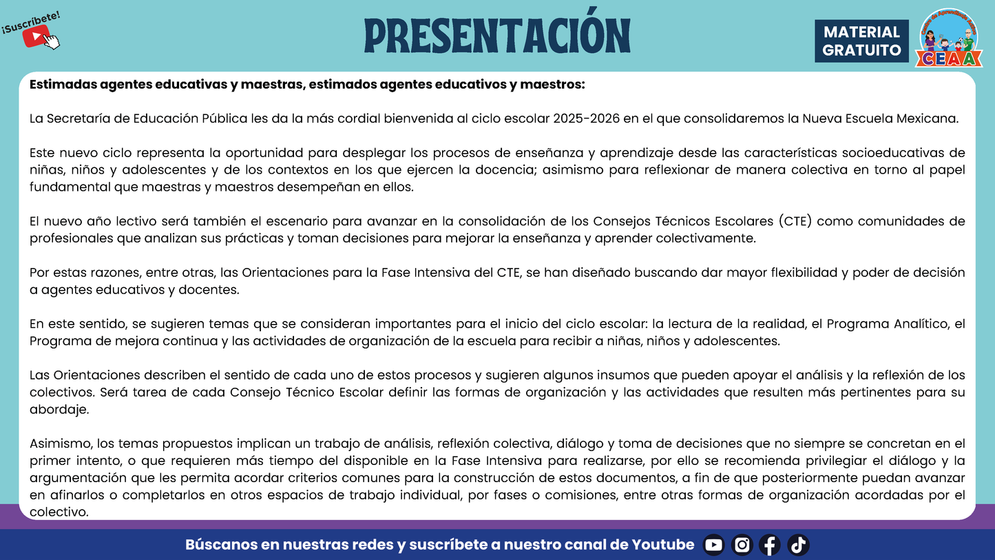 Presentación CTE Fase Intensiva Tema 3 (Editable en PowerPoint)