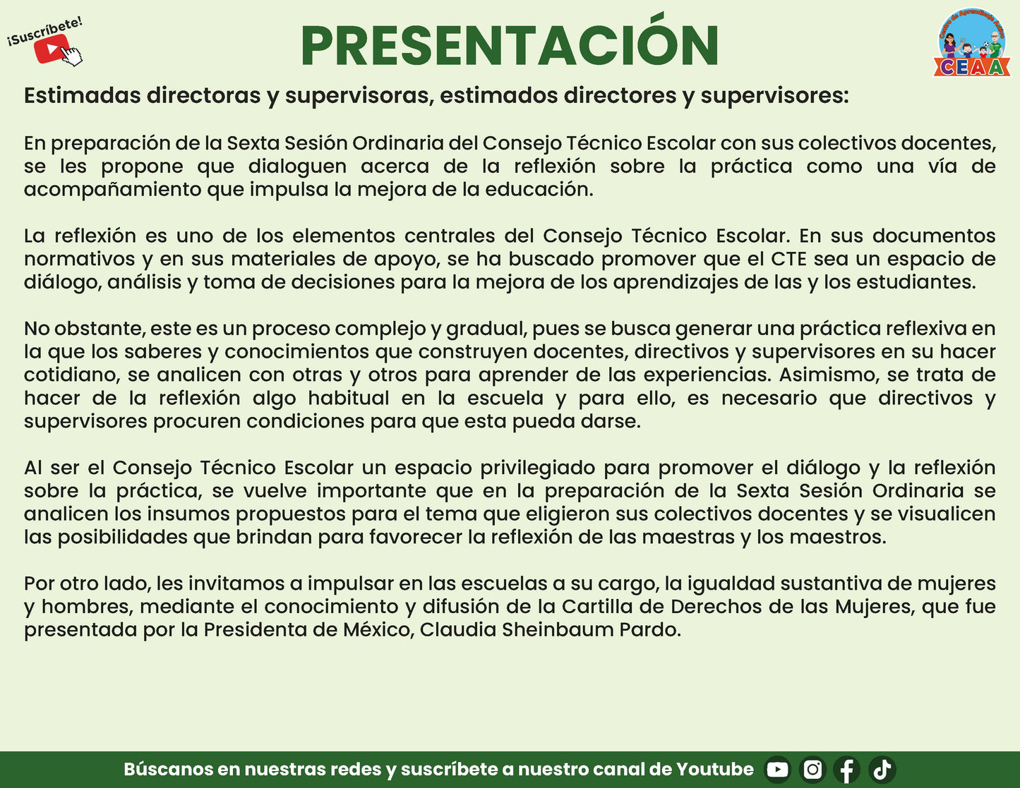 Presentación CTE Sexta Sesión Directivos y Supervisores Marzo 2025