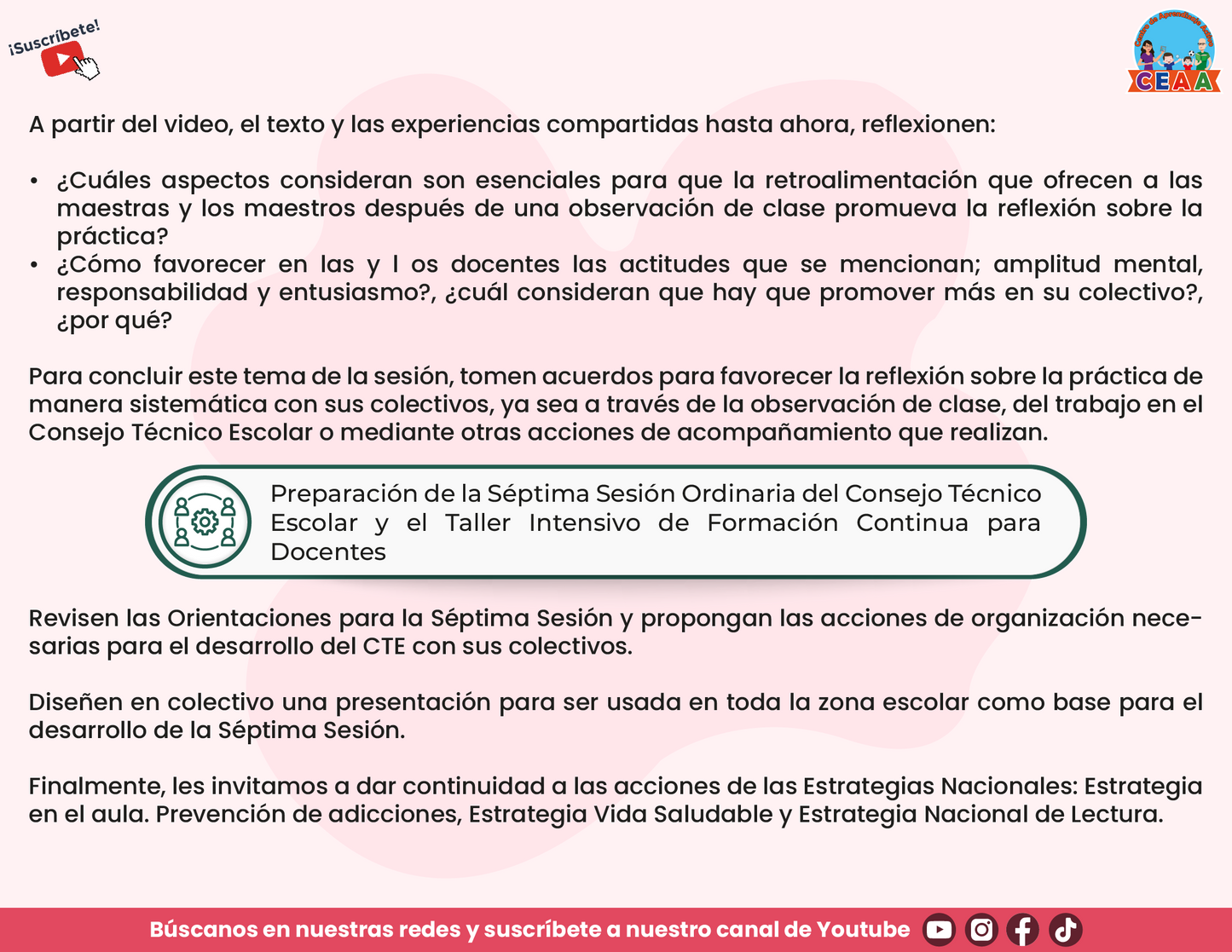 PRESENTACIÓN SÉPTIMA SESIÓN CONSEJO TÉCNICO ESCOLAR PARA DIRECTIVOS Y SUPERVISORES
