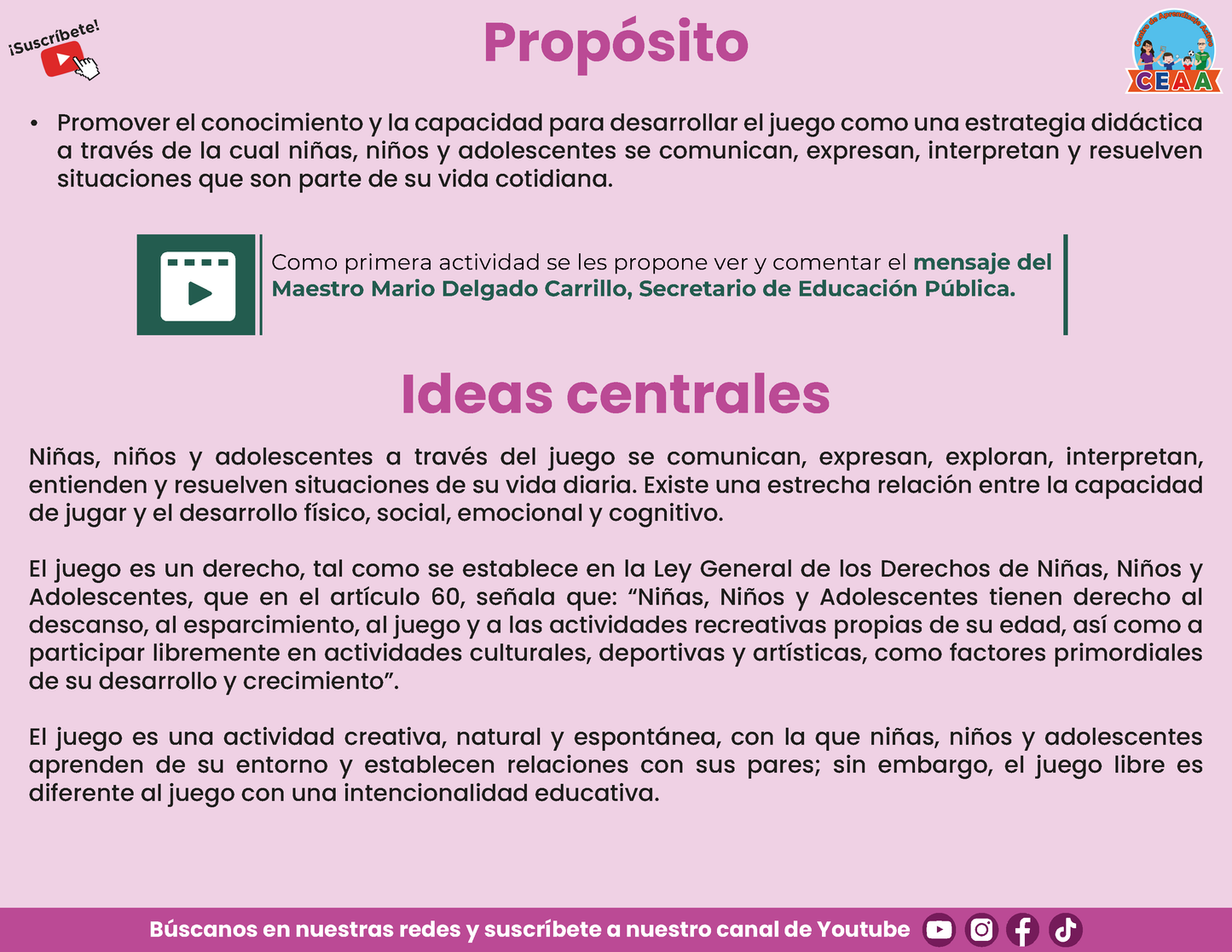 Presentación CTE TEMA 6: EL PAPEL DEL JUEGO EN EL DESARROLLO DE LOS APRENDIZAJES