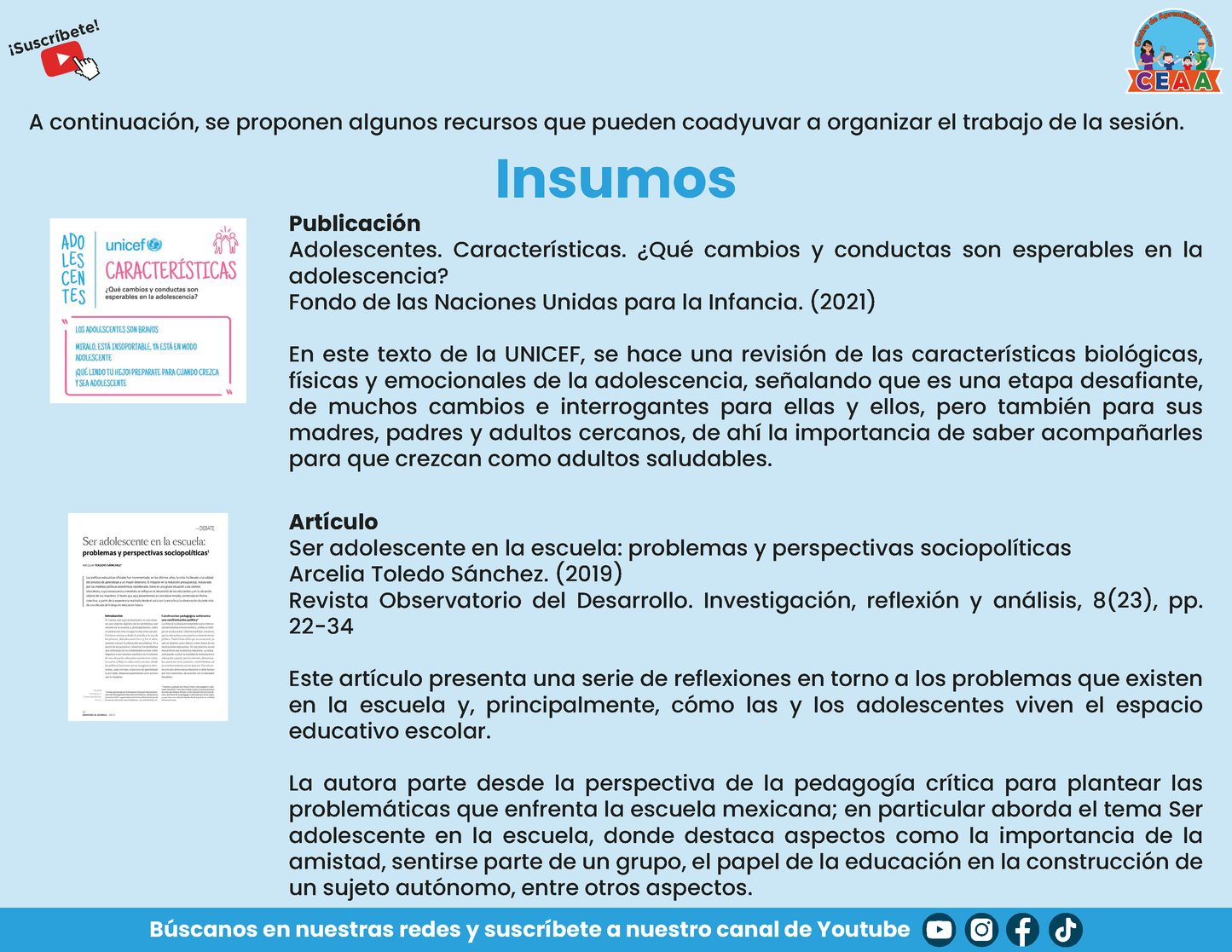 Presentación CTE TEMA 7: EL DESARROLLO DE LOS APRENDIZAJES DE LAS Y LOS ADOLESCENTES