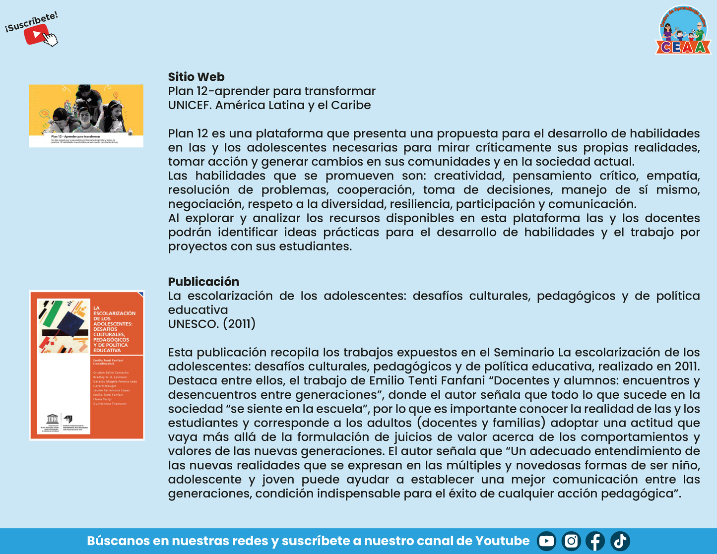 Presentación CTE TEMA 7: EL DESARROLLO DE LOS APRENDIZAJES DE LAS Y LOS ADOLESCENTES