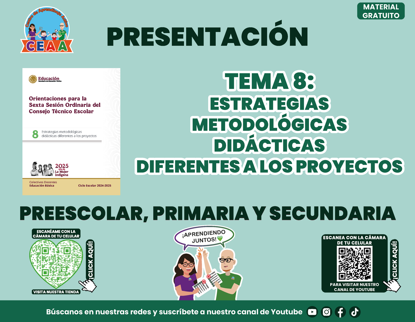 Presentación CTE Tema 8: Estrategias Metodológicas Didácticas Diferentes a los Proyectos