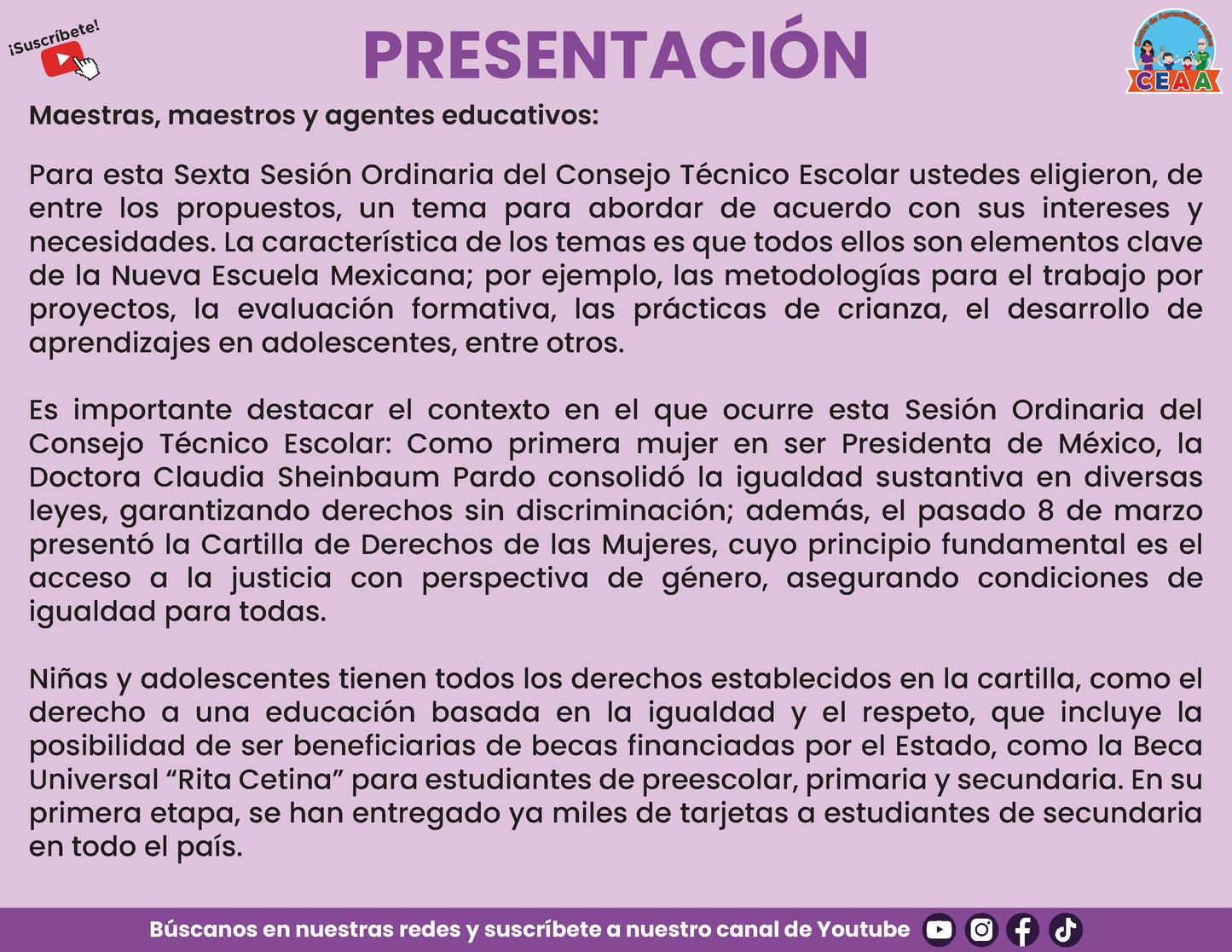 Presentación CTE TEMA 9: EDUCACIÓN LA NEM Y LA ESPECIAL