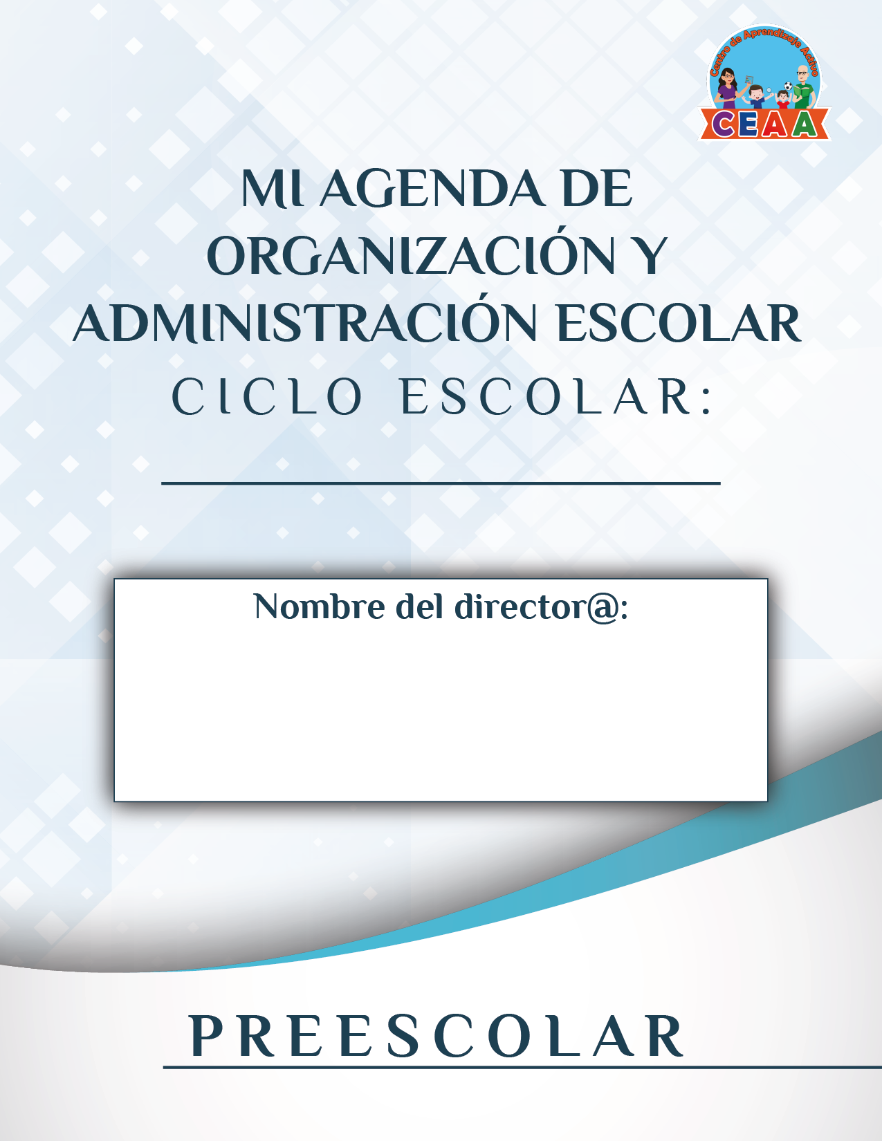 Agenda Formal Azul DIRECTOR Preescolar