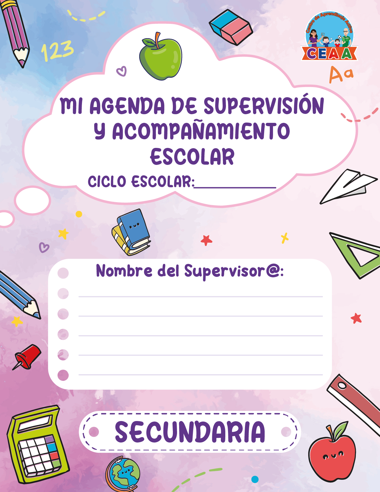 Agenda Colorida SUPERVISOR Secundaria