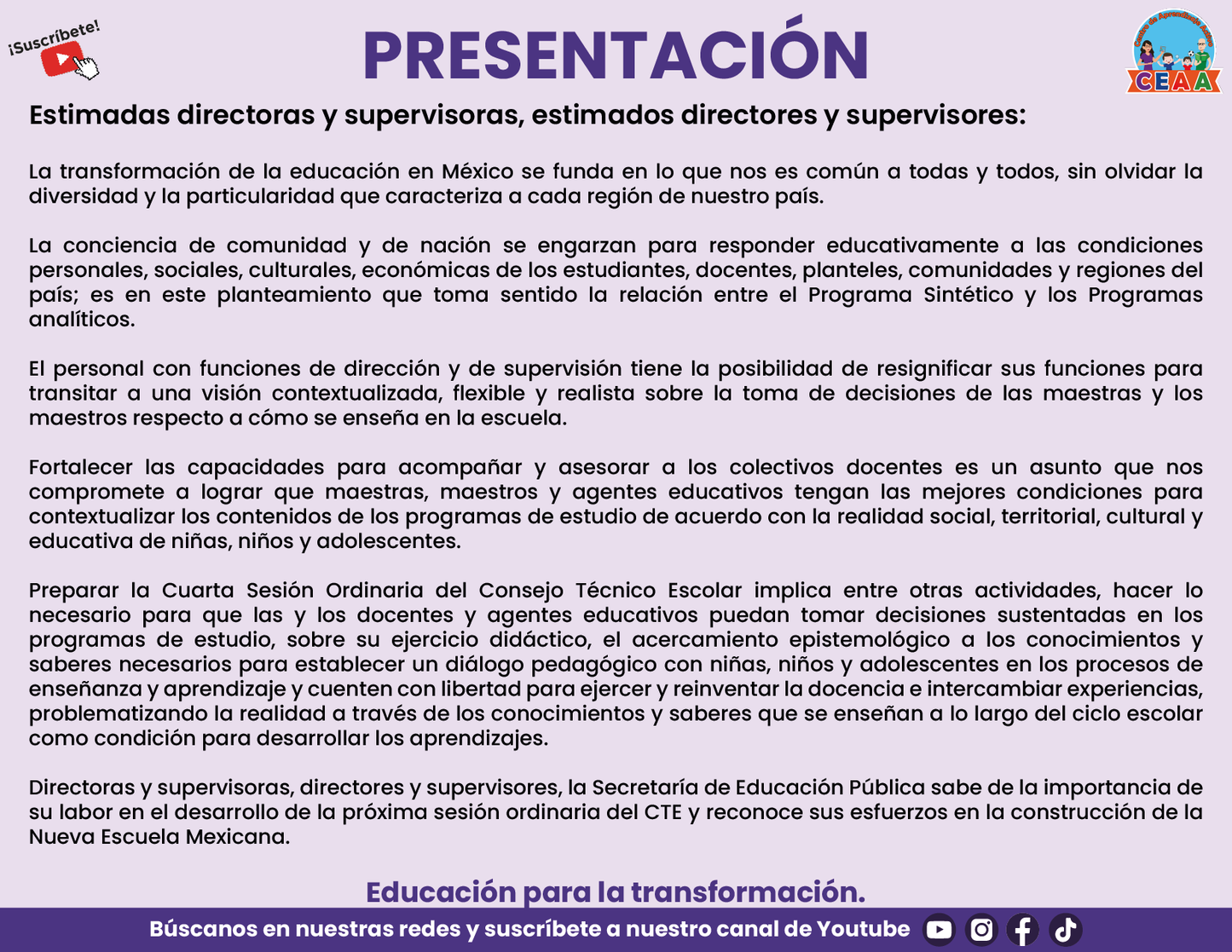Presentación Cuarta Sesión CTE Directores y Supervisores Enero 2025