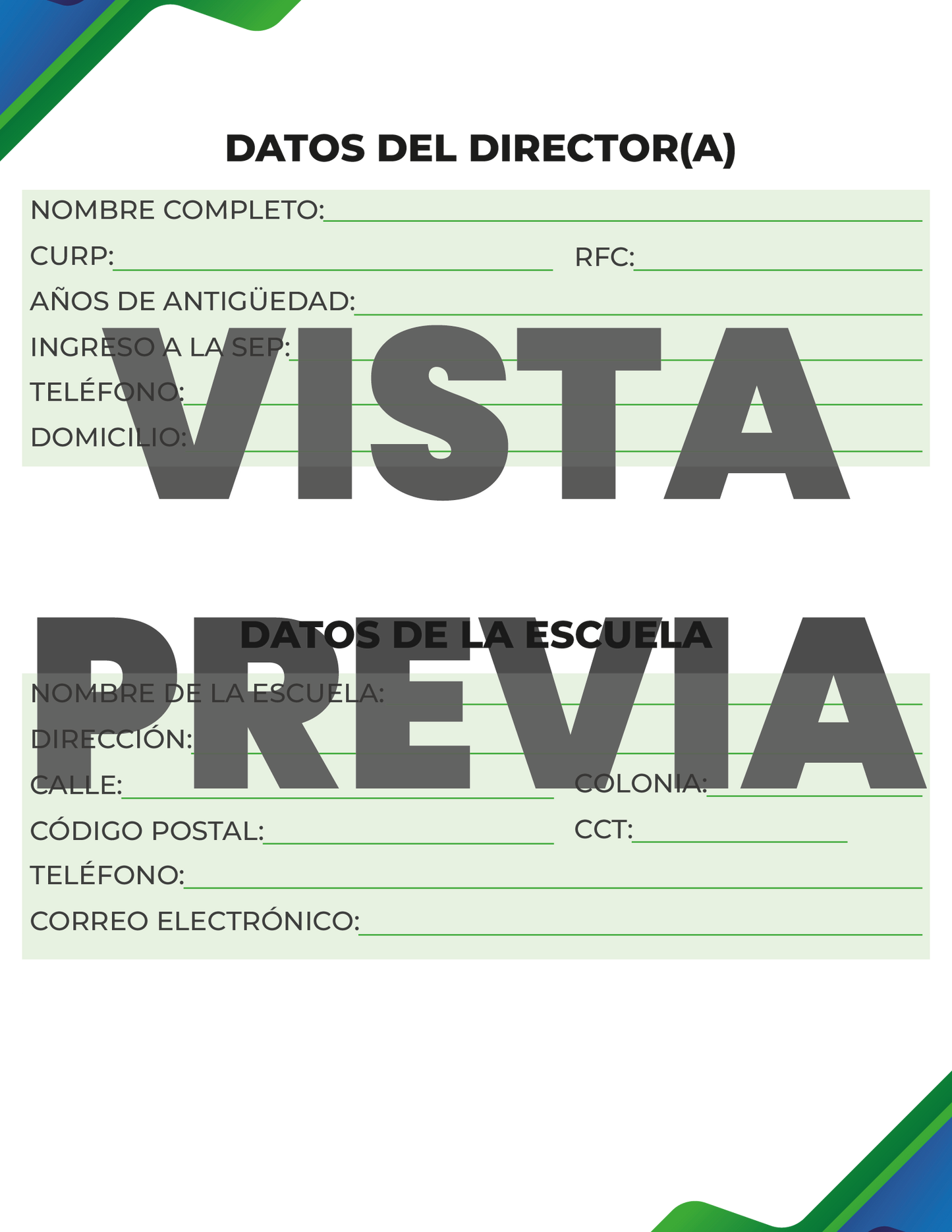 Agenda Formal DIRECTOR Preescolar Ciclo Escolar 2024 - 2025 en PDF