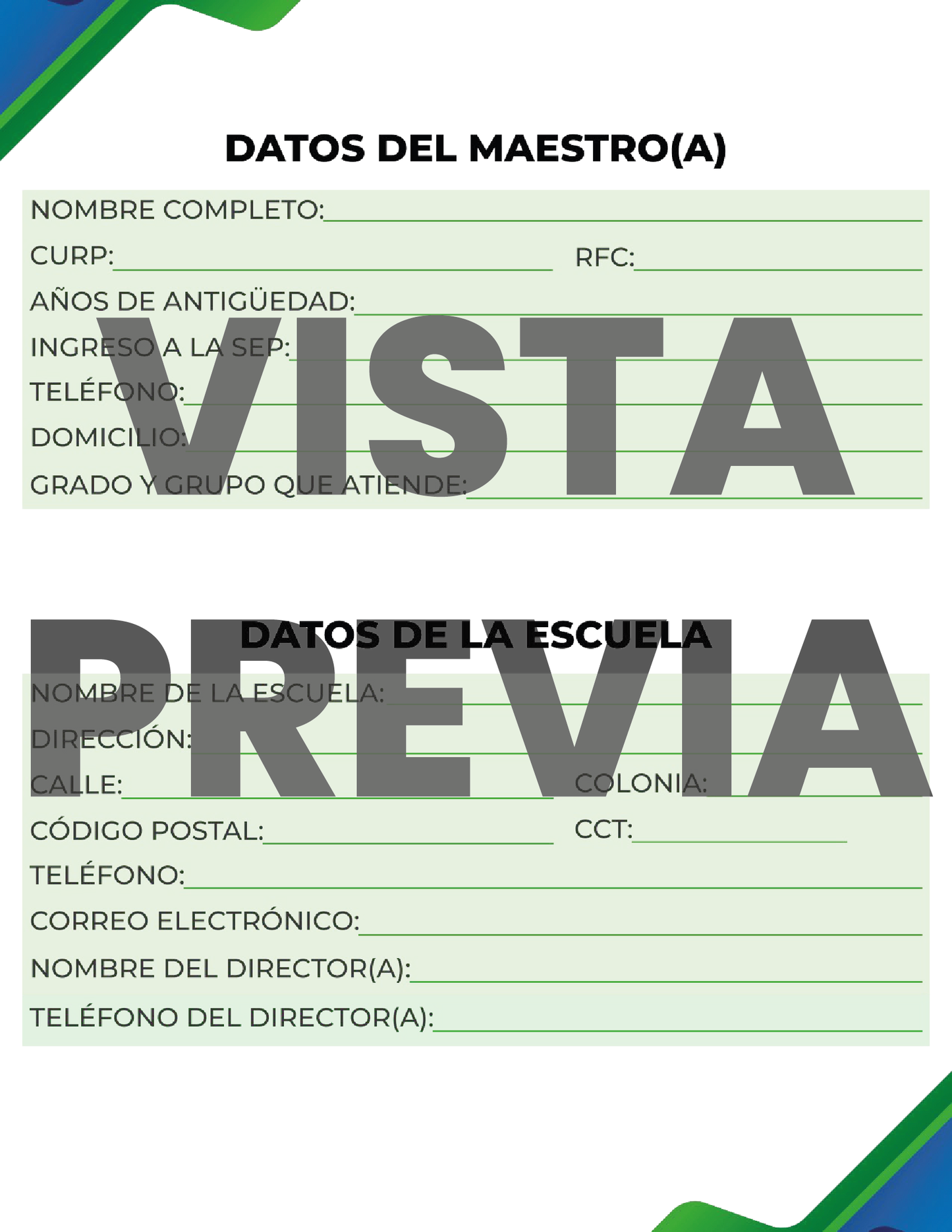Agenda Formal MAESTRO Secundaria Ciclo Escolar 2024 - 2025 en PDF