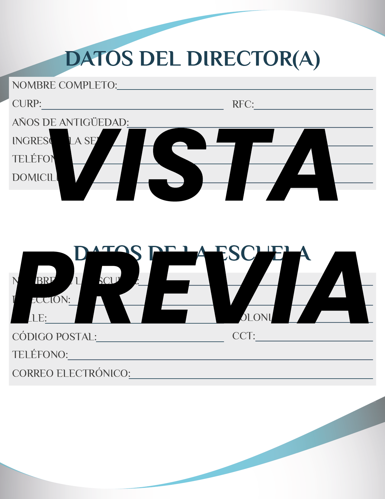 Agenda Formal Azul DIRECTOR Preescolar