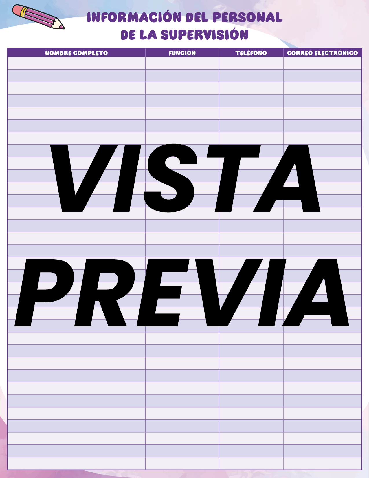 Agenda Colorida SUPERVISOR Secundaria