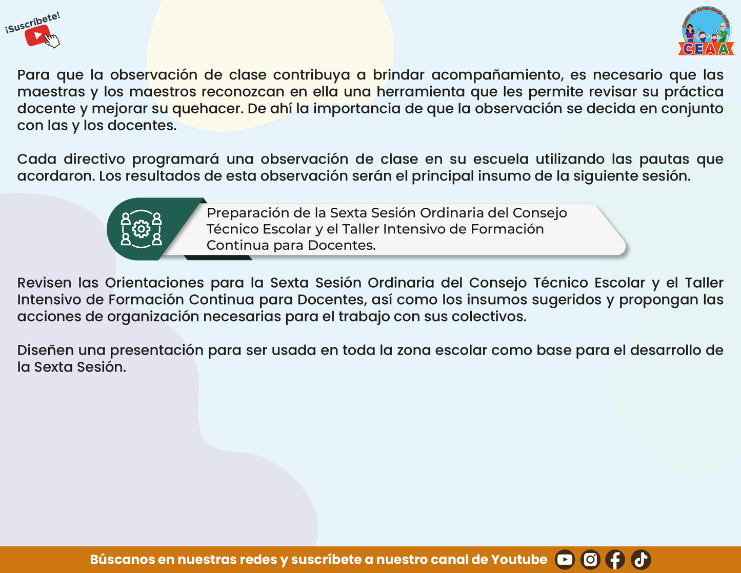 PRESENTACIÓN SEXTA SESIÓN CONSEJO TÉCNICO ESCOLAR PARA DIRECTIVOS