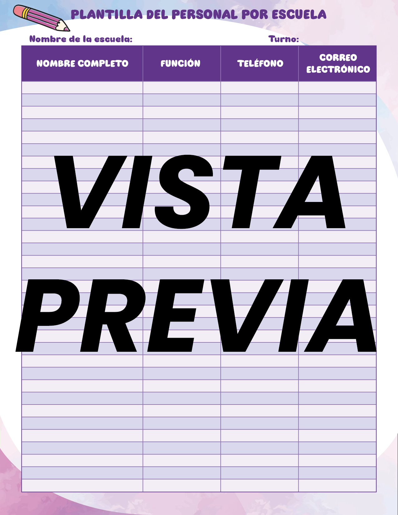Agenda Colorida SUPERVISOR Secundaria