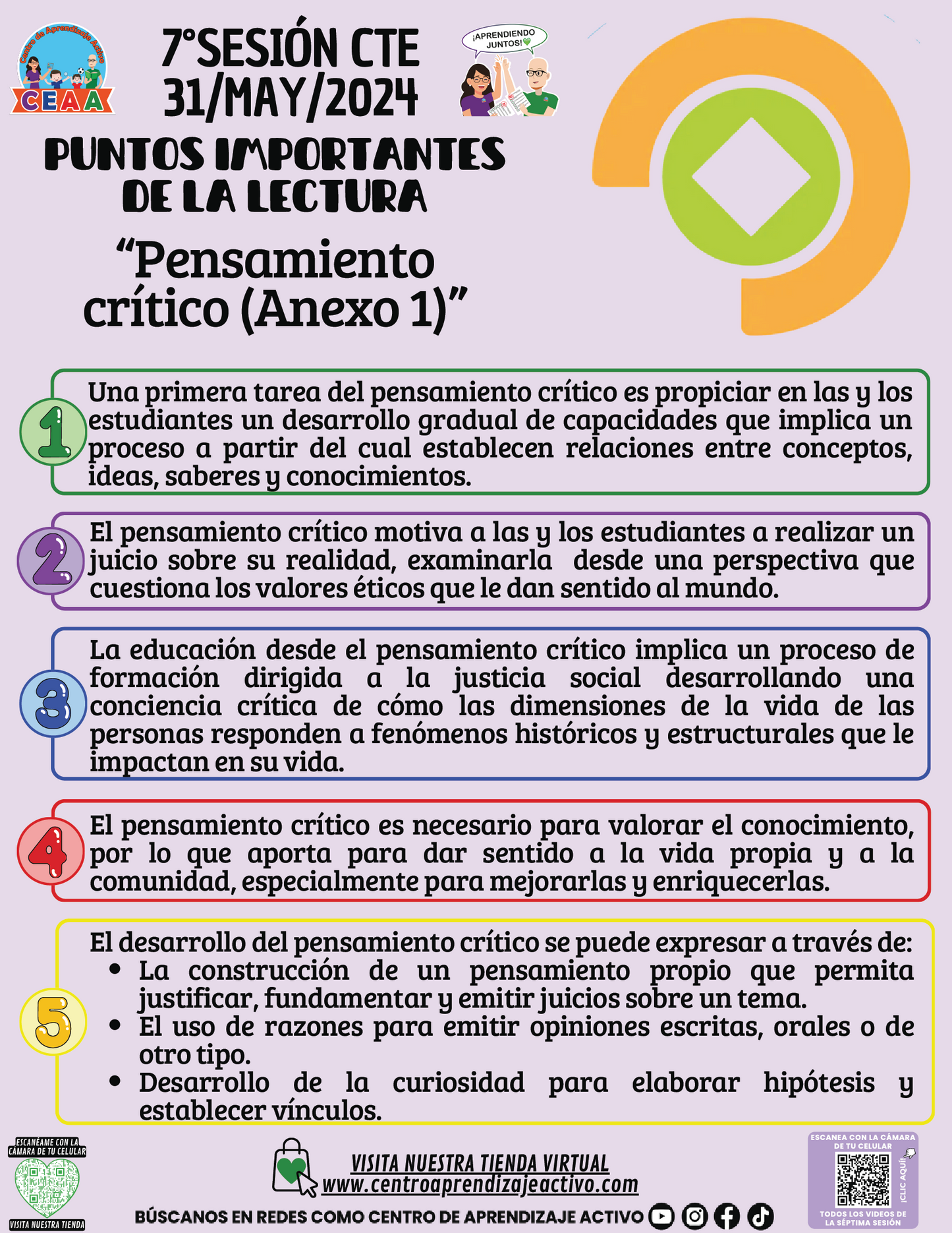 Cuadernillo SÉPTIMA Sesión CTE MAYO 2024 Preescolar, Primaria y Secundaria