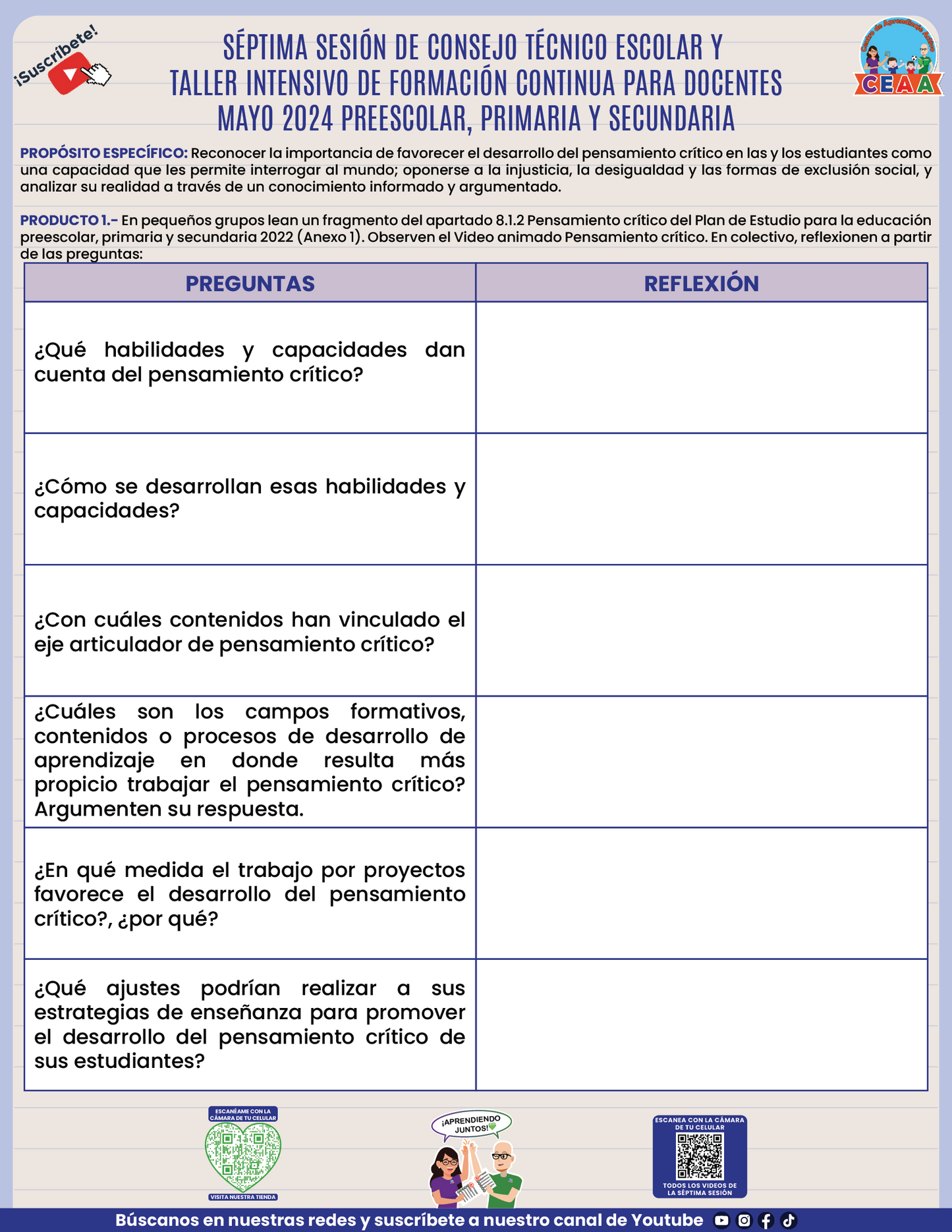 Cuadernillo SÉPTIMA Sesión CTE MAYO 2024 Preescolar, Primaria y Secundaria