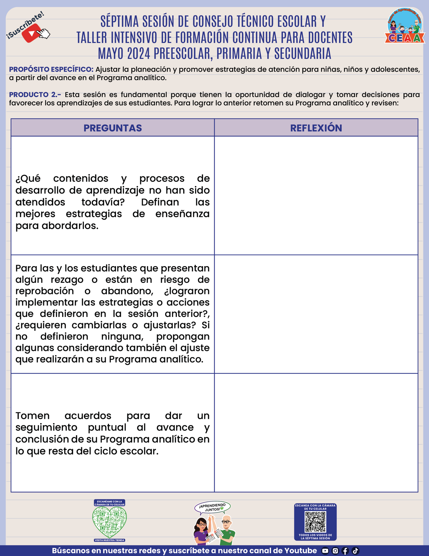 Cuadernillo SÉPTIMA Sesión CTE MAYO 2024 Preescolar, Primaria y Secundaria