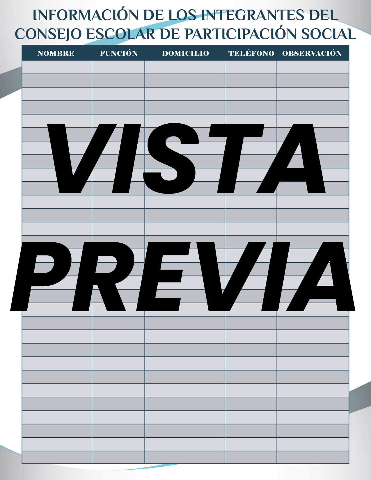 Agenda Formal Azul DIRECTOR Preescolar