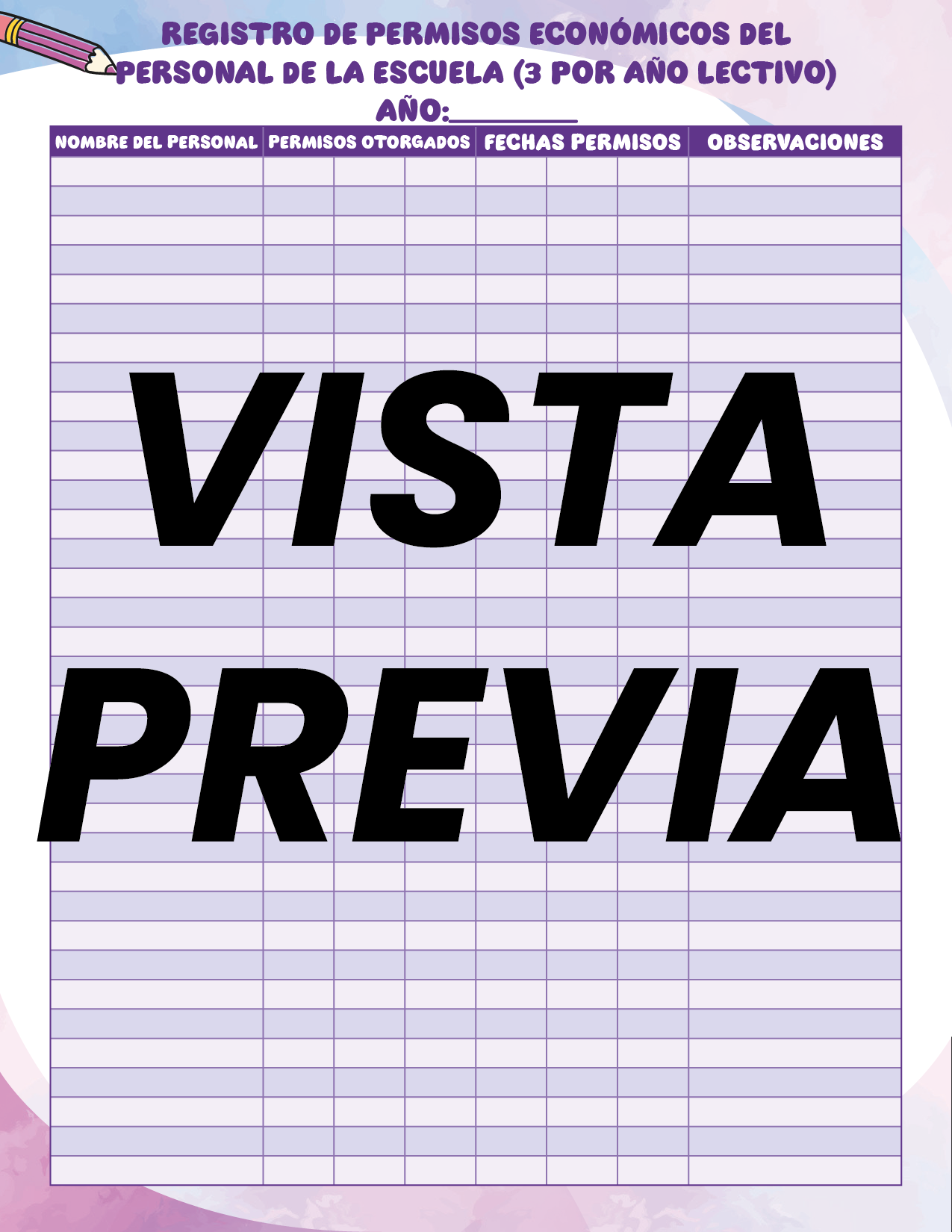 Agenda Colorida SUPERVISOR Secundaria