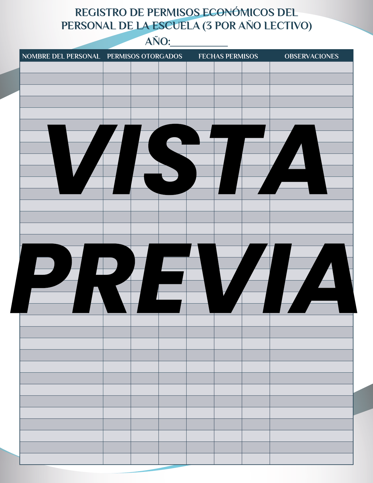 Agenda Formal Azul DIRECTOR Preescolar