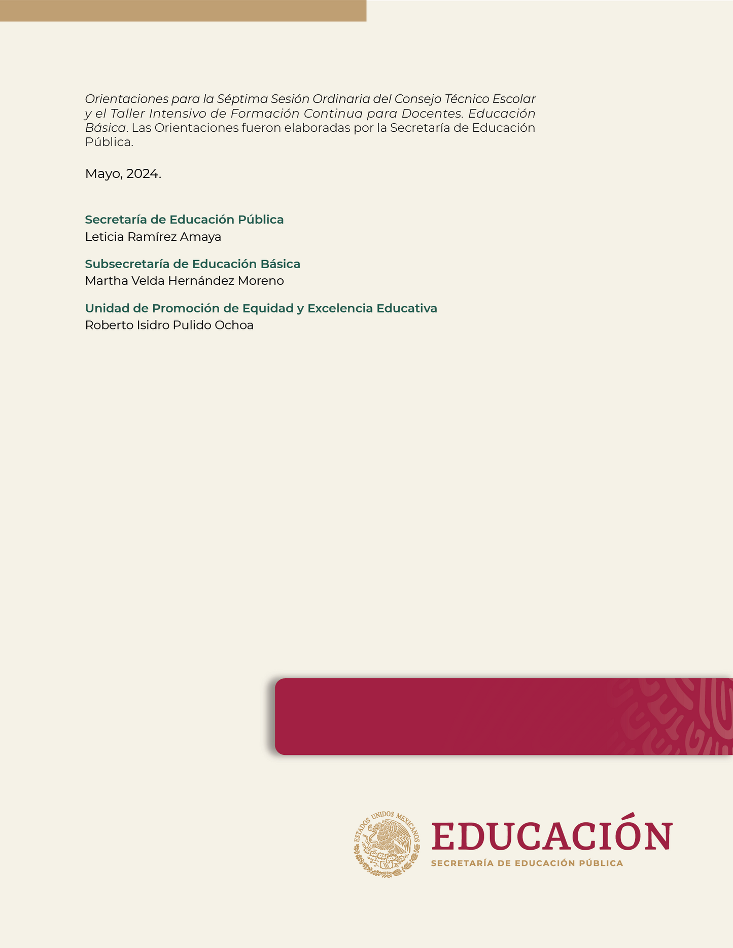 Cuadernillo SÉPTIMA Sesión CTE MAYO 2024 Preescolar, Primaria y Secundaria