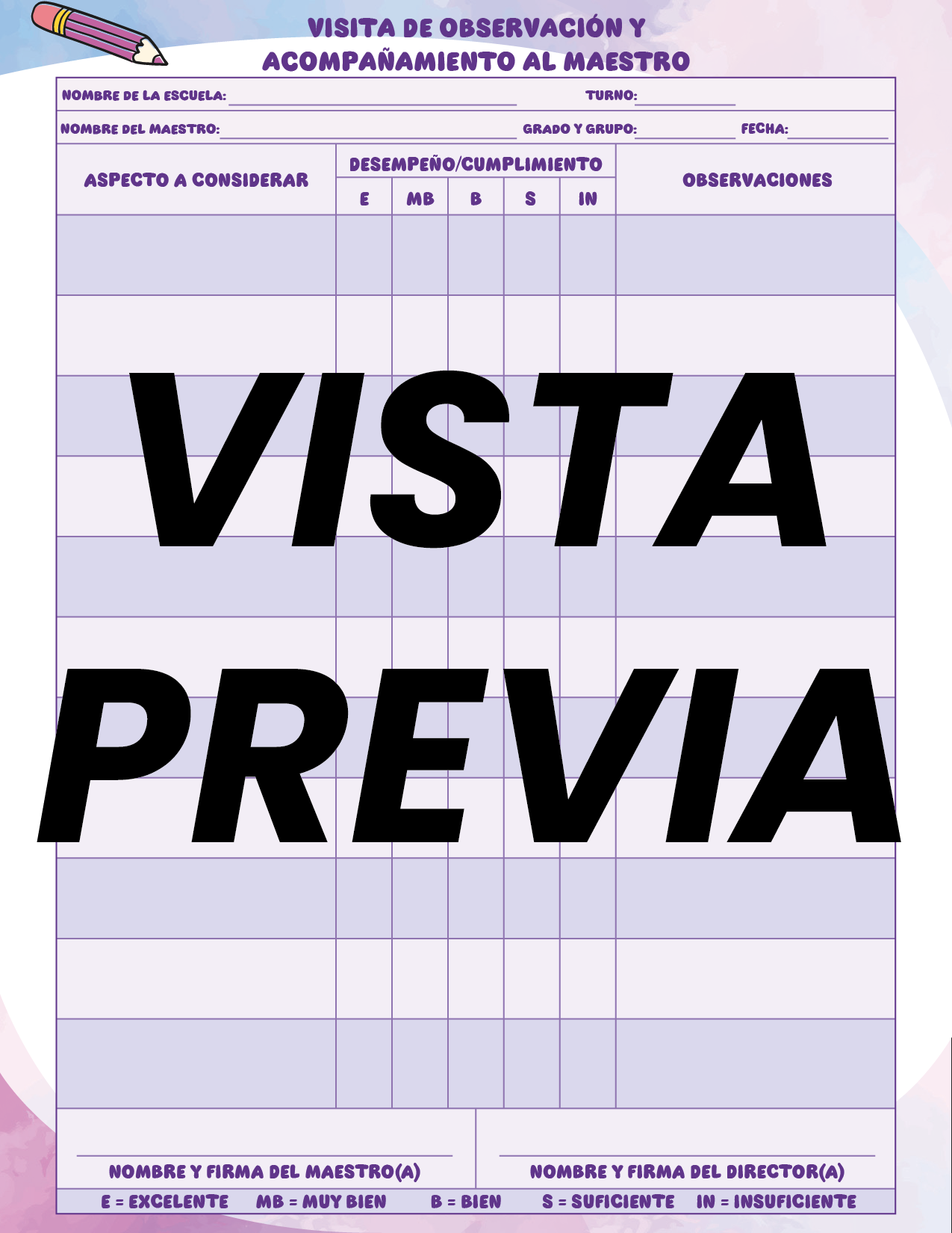 Agenda Colorida SUPERVISOR Secundaria