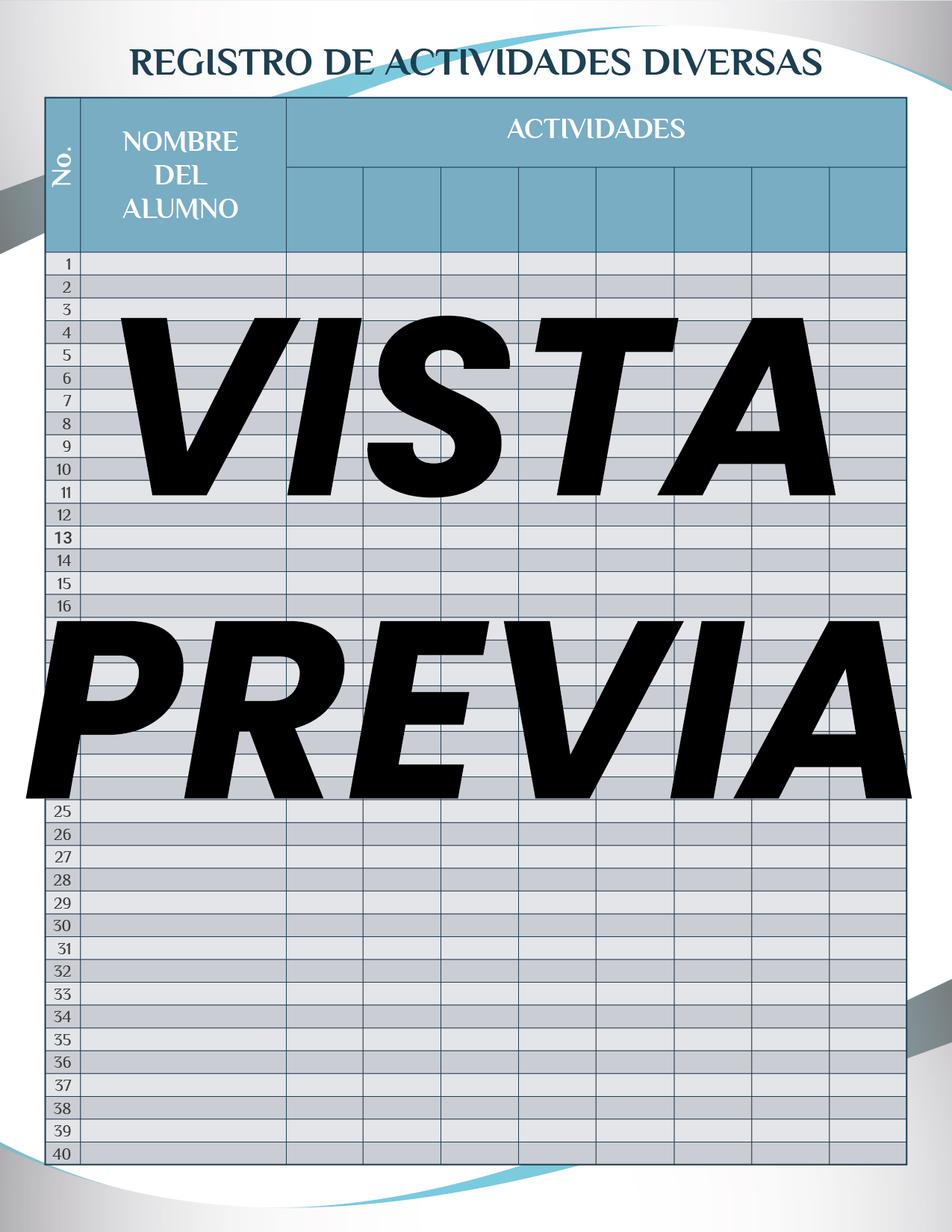 Agenda Formal Azul DIRECTOR Preescolar