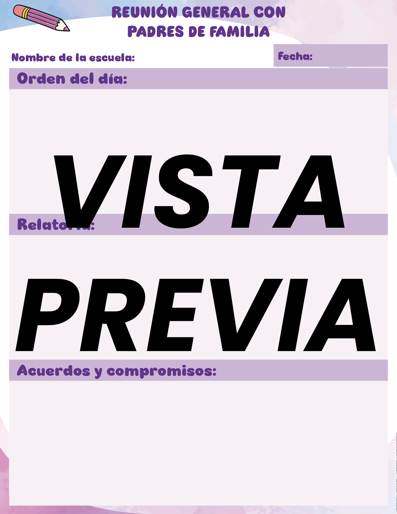Agenda Colorida SUPERVISOR Secundaria